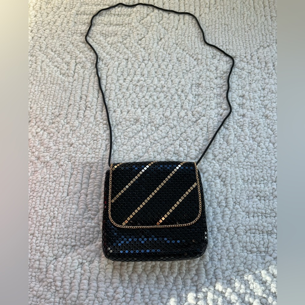 rebecca lynn black and gold purse